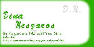 dina meszaros business card